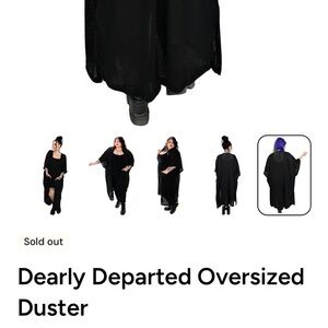 Foxblood dearly departed sweater Black Duster Cardigan os
